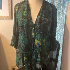 Torrid beautiful Peacock blouse